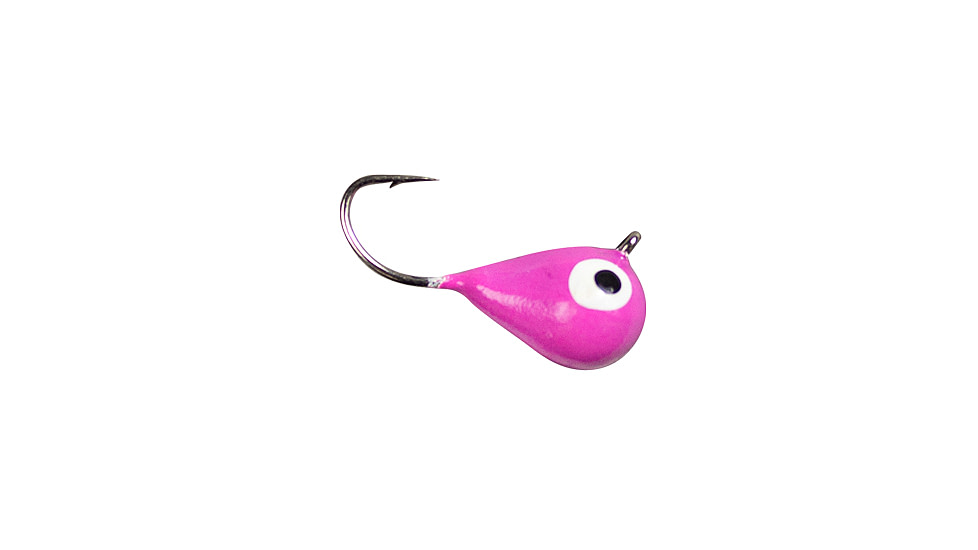 Lunkerhunt Tungsten Micro Tear Drop, Fluorescent Pink Glow, 1/8 oz, TMTD05