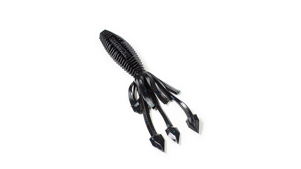 Lunkerhunt Typhon Tube, 6, 3.5in, Black Blue Fleck, SBTUBE04