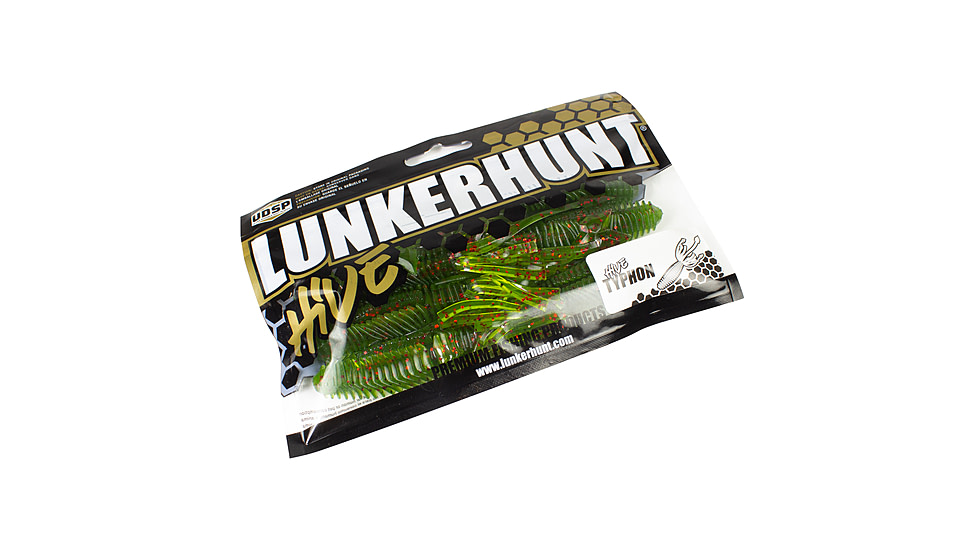 Lunkerhunt Typhon Tube, 6, 3.5in, Watermelon Red Fleck, SBTUBE03