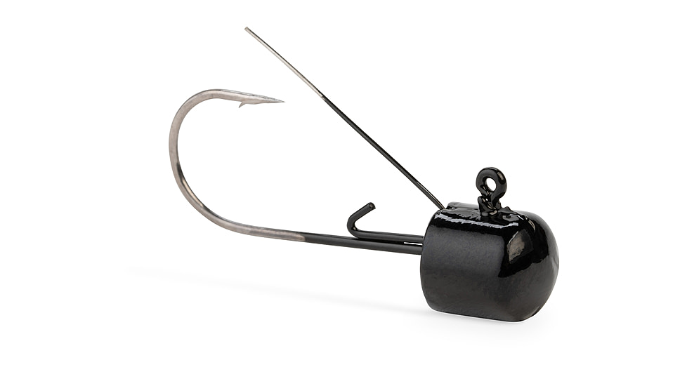 Lunkerhunt Weedless Mushroom Head Jig, Black, 1/4 oz, WMH02