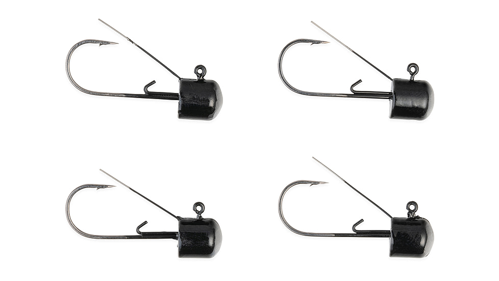 Lunkerhunt Weedless Mushroom Head Jig, Black, 1/4 oz, WMH02