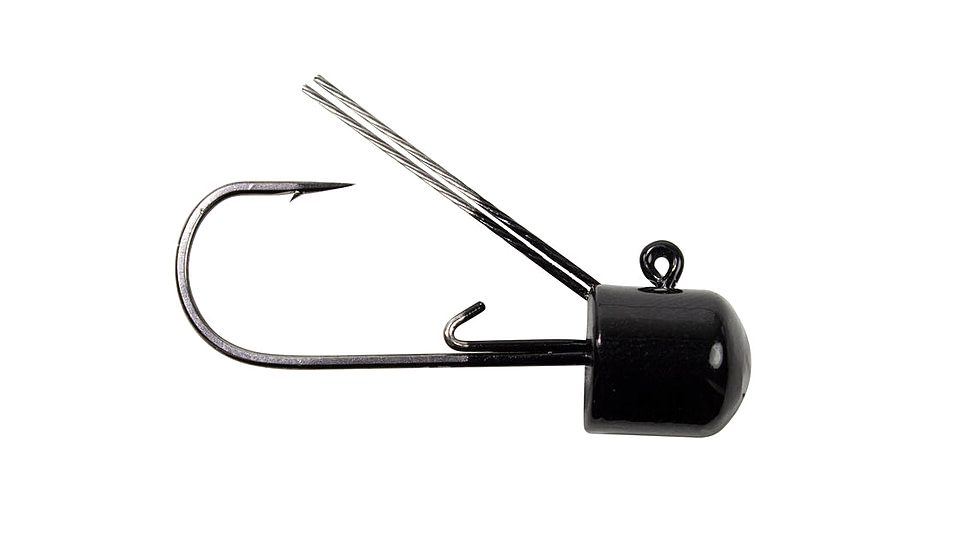Lunkerhunt Weedless Mushroom Head Jig, Black, 1/4 oz, WMH02