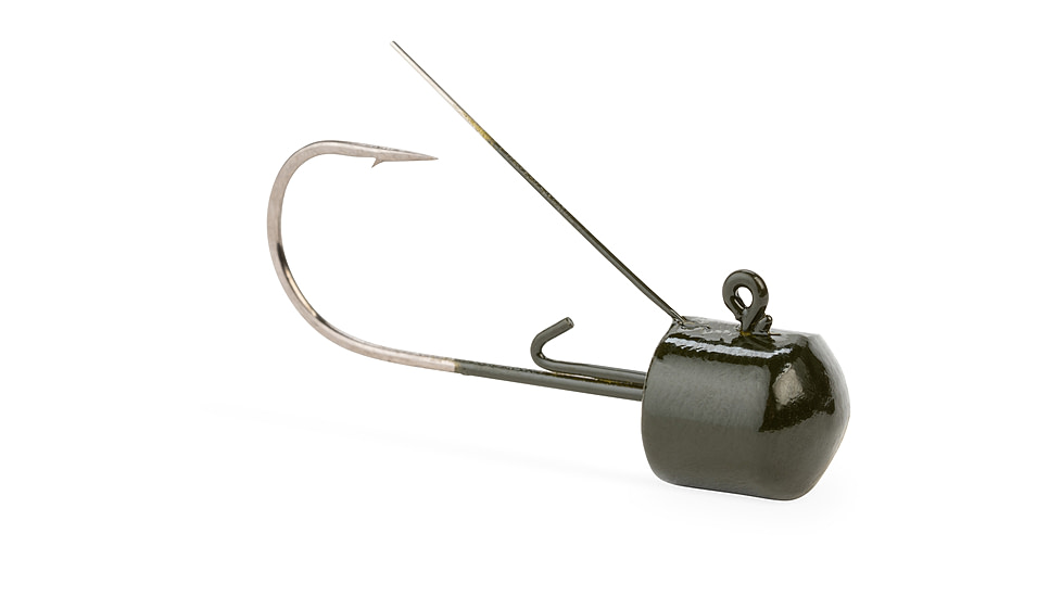 Lunkerhunt Weedless Mushroom Head Jig, Green Pumpkin, 1/4 oz, WMH04