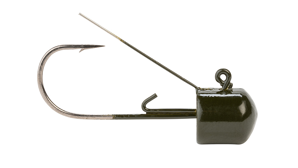 Lunkerhunt Weedless Mushroom Head Jig, Green Pumpkin, 1/4 oz, WMH04