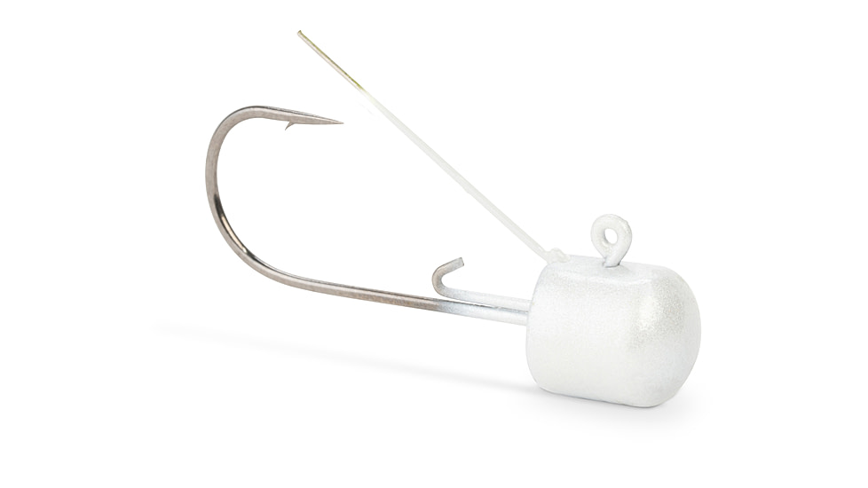 Lunkerhunt Weedless Mushroom Head Jig, White, 1/4 oz, WMH01