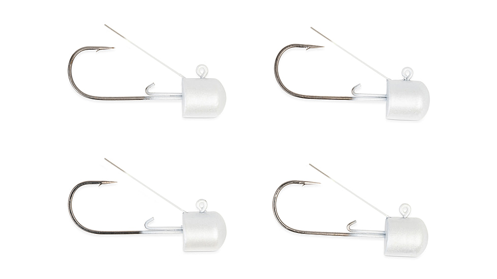 Lunkerhunt Weedless Mushroom Head Jig, White, 1/4 oz, WMH01