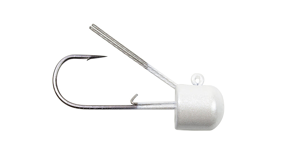 Lunkerhunt Weedless Mushroom Head Jig, White, 1/4 oz, WMH01