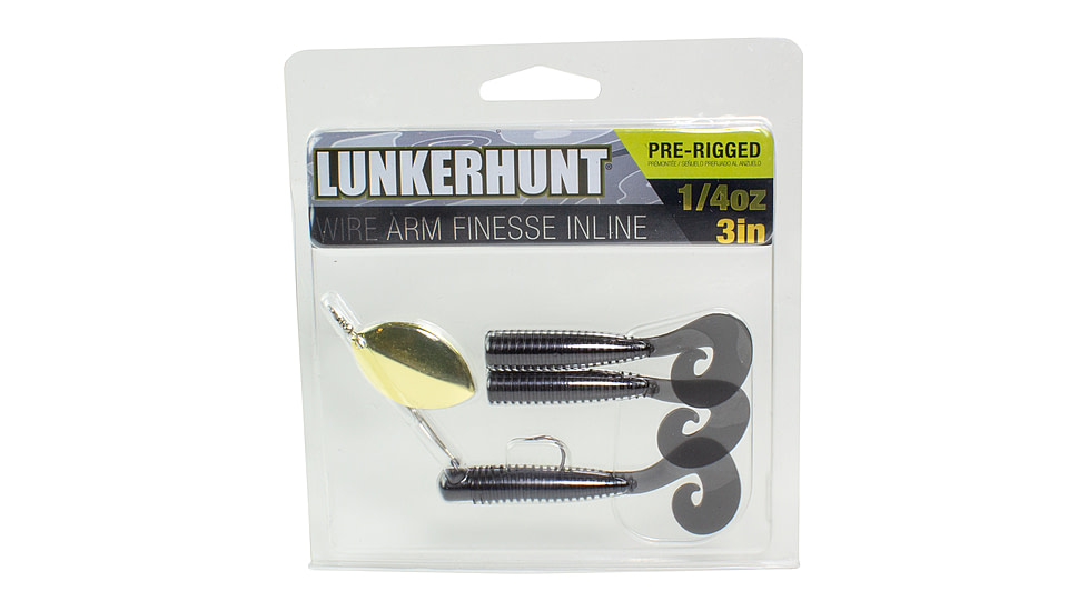 Lunkerhunt Wirearm Finesse Kit - Inline Spinner, Black, 3in &amp; 1/4 oz, WAFKIS05