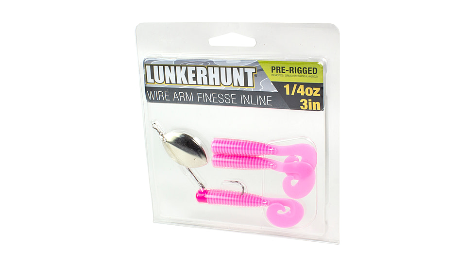 Lunkerhunt Wirearm Finesse Kit - Inline Spinner, Bubble Gum, 3in &amp; 1/4 oz, WAFKIS03