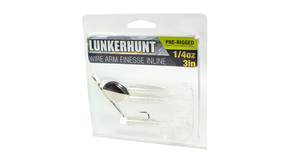 Lunkerhunt Wirearm Finesse Kit - Inline Spinner, White Ice, 3in &amp; 1/4 oz, WAFKIS04