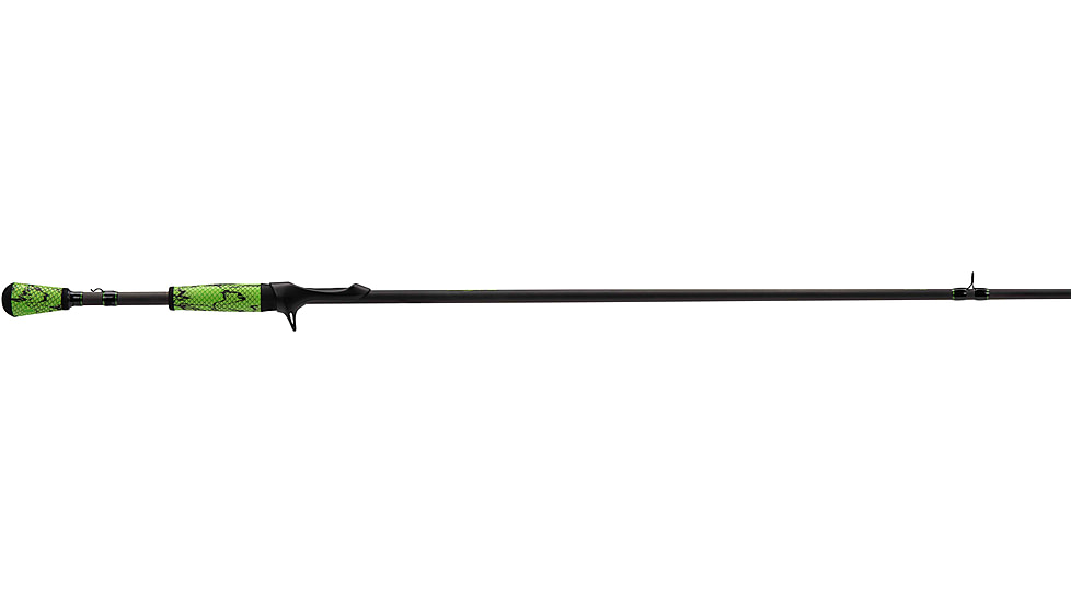 Lew’s MACH 2 Casting Rod, 6ft 8in 1-PC IM8 Graphite Rod, Medium  w/ Moderate-Fast, Stainless Steel Guides, Split-Grip Handle, Winn Dri-Tac Ultra Grips, Green/Black, M2TWJBRG2