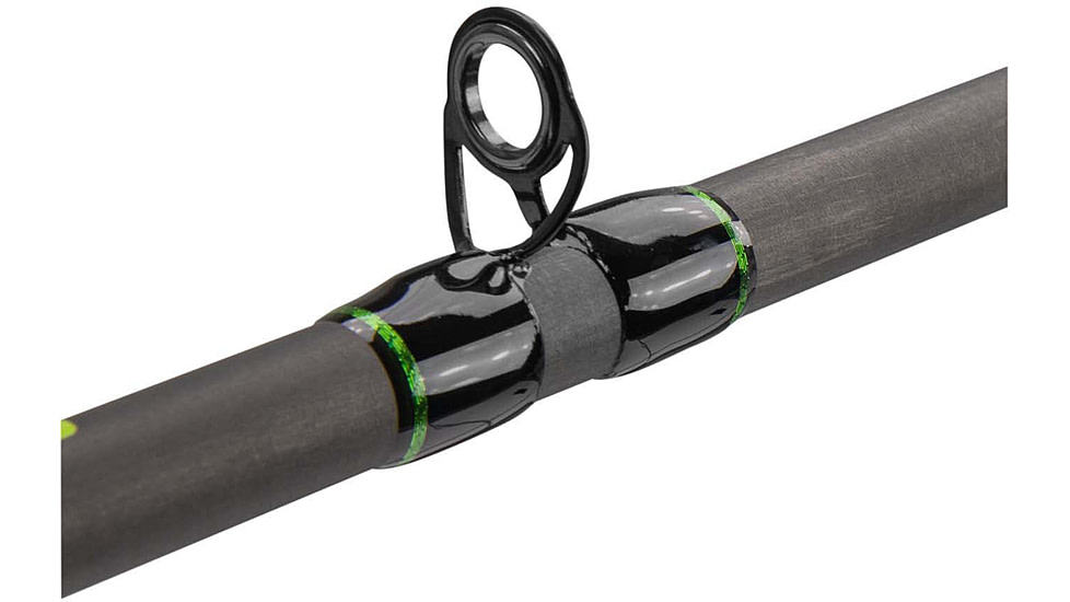 Lew’s MACH 2 Spinning Rod, 6ft 6in 2-PC IM8 Graphite Rod, Medium  w/ Fast, Stainless Steel Guides, Split-Grip Handle, Winn Dri-Tac Ultra Grips, Green/Black, M266MSG2-2