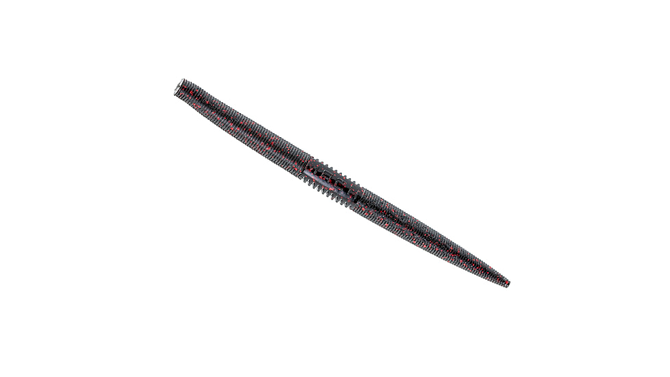MACH MACH Stick Swimbait, Black Red Flake, 4.75in, MHSS-96