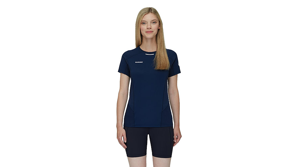 Mammut Aenergy FL T-Shirts - Womens, Marine, Large, 1017-05020-5118-115