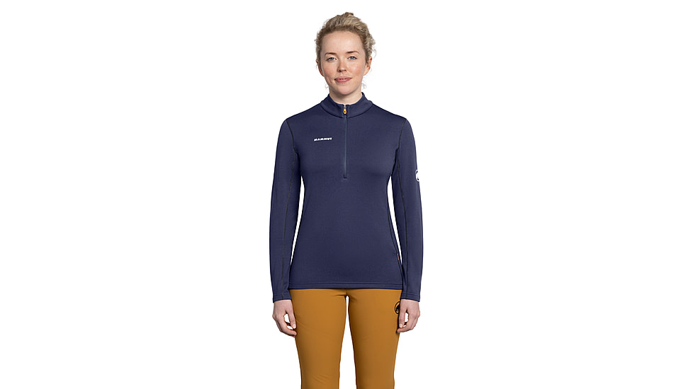 Mammut Aenergy ML Half Zip Pull Top - Womens, Marine/Black, Medium, 1016-01110-5975-114