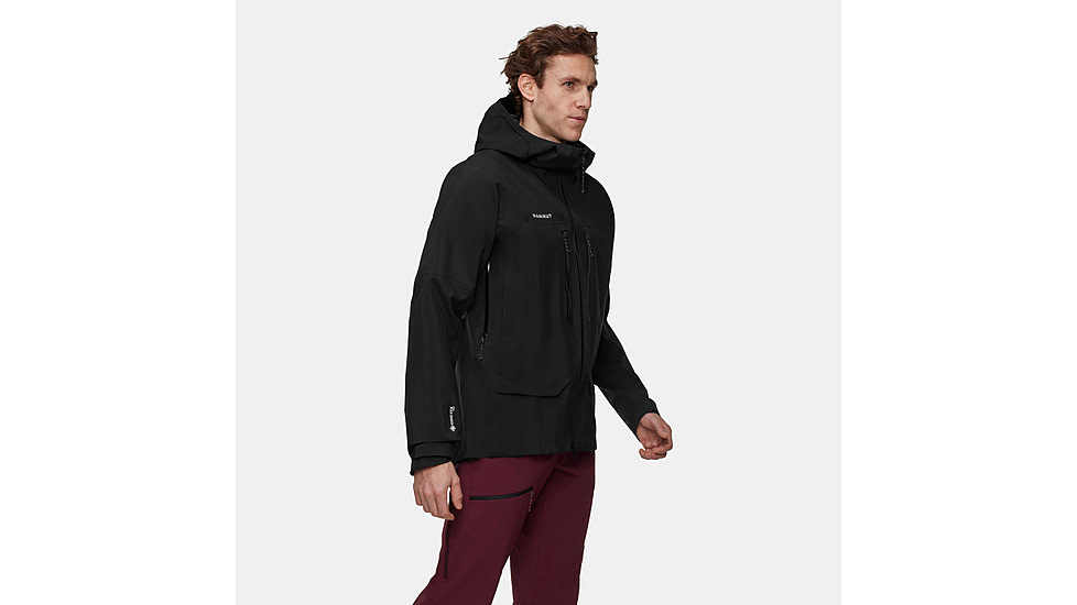 Mammut Crater Pro HS Hooded Jacket - Mens, Black, Large, 1010-31680-0001-115