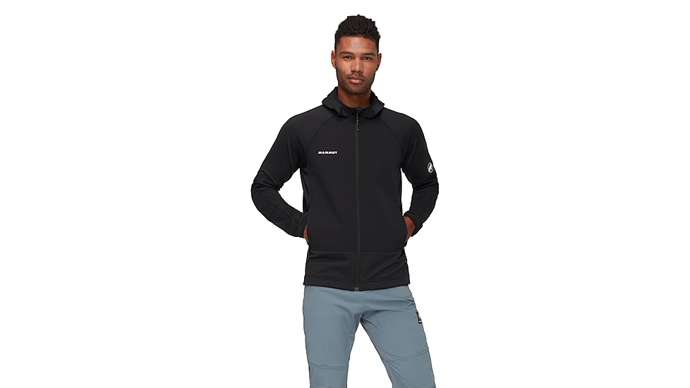 Mammut Massone ML Hooded Jacket - Mens, Black, S, 1014-06190-0001-113