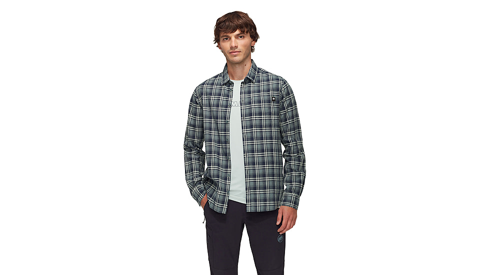 Mammut Trovat Summer Longsleeve Shirt - Mens, Marine-Strata, 3XL, 1015-01610-50627-118