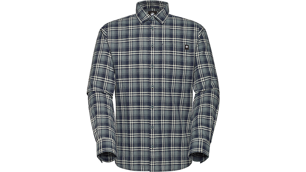 Mammut Trovat Summer Longsleeve Shirt - Mens, Marine/Strata, Medium, 1015-01610-50627-114