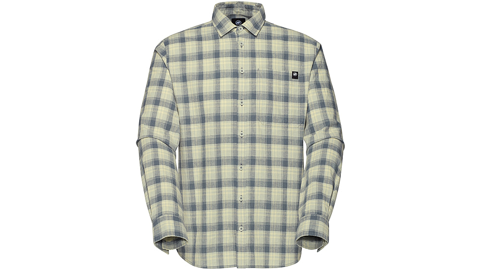 Mammut Trovat Summer Longsleeve Shirt - Mens, Silver Sage/Mammut Red, Medium, 1015-01610-1310-114