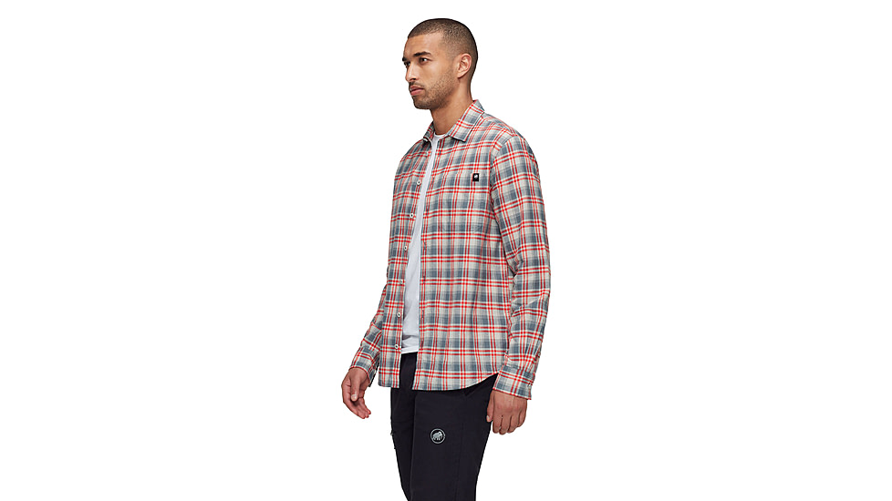 Mammut Trovat Summer Longsleeve Shirt - Mens, Silver Sage-Mammut Red, S, 1015-01610-1310-113