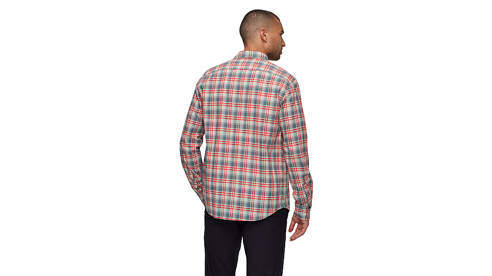Mammut Trovat Summer Longsleeve Shirt - Mens, Silver Sage-Mammut Red, S, 1015-01610-1310-113