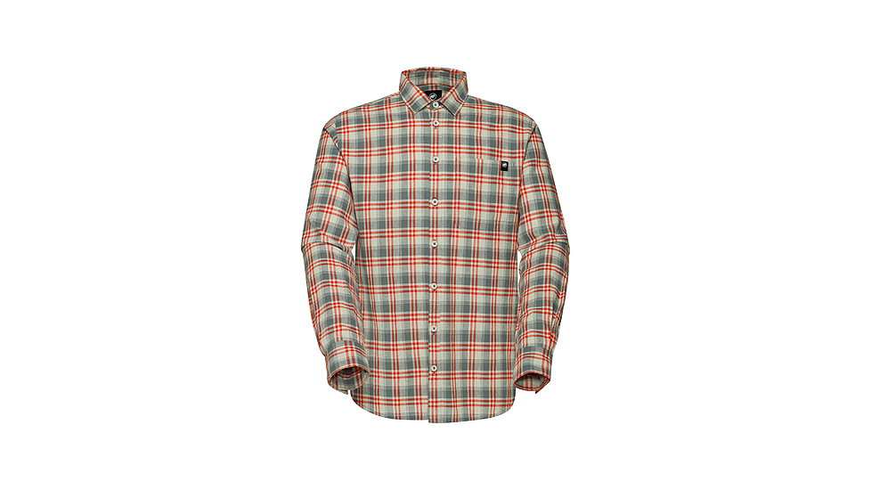 Mammut Trovat Summer Longsleeve Shirt - Mens, Silver Sage-Mammut Red, S, 1015-01610-1310-113