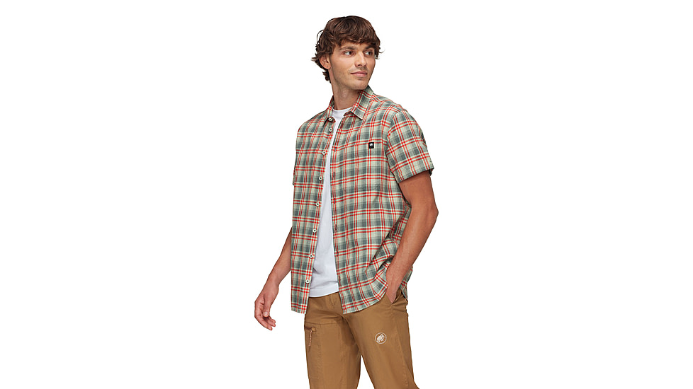 Mammut Trovat Summer Shirt - Mens, Silver Sage-Mammut Red, XXL, 1015-01620-1310-117