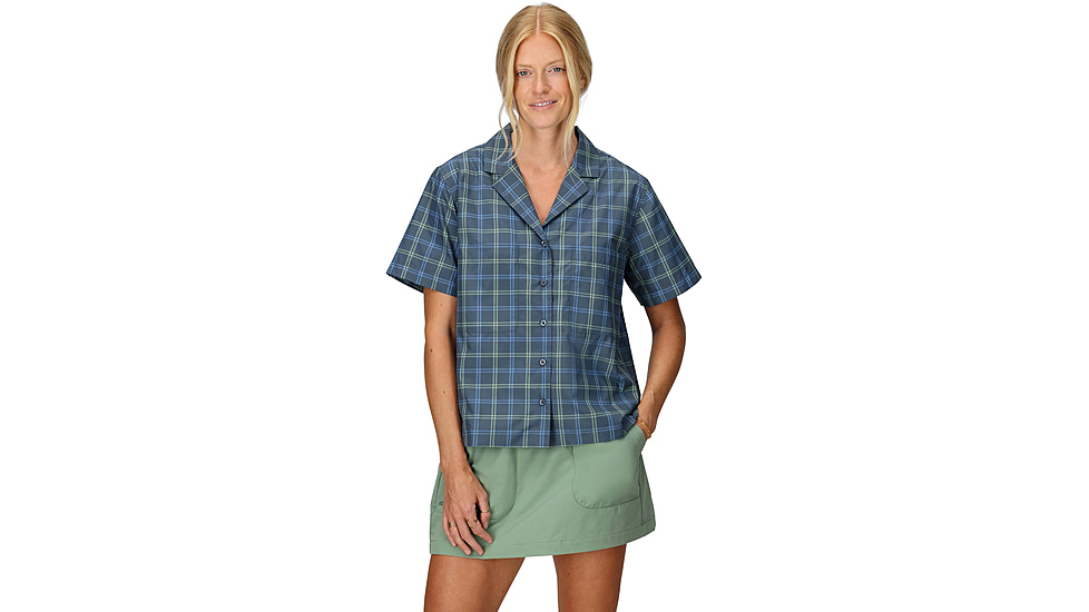 Marmot AirExchange SolarShield Camp Novelty SS Shirt - Womens, Thunderhead Windowpane, XL, M16118-24296XL