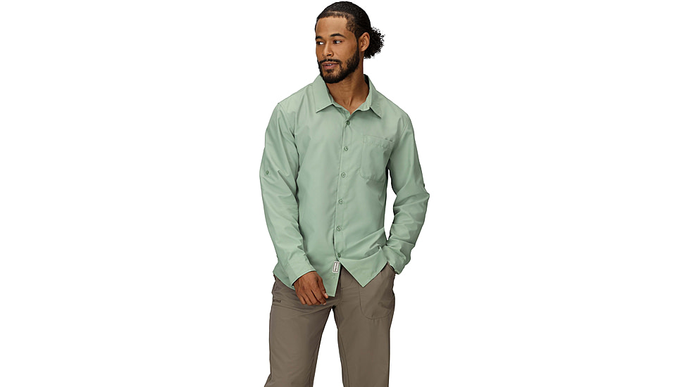 Marmot AirExchange SolarShield LS Shirt - Mens, Agate Green, L, M16113-24373L