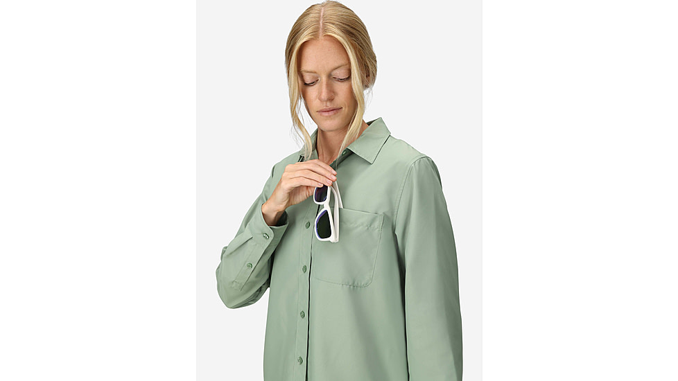Marmot AirExchange SolarShield LS Shirt - Womens, Agate Green, S, M16056-24373S