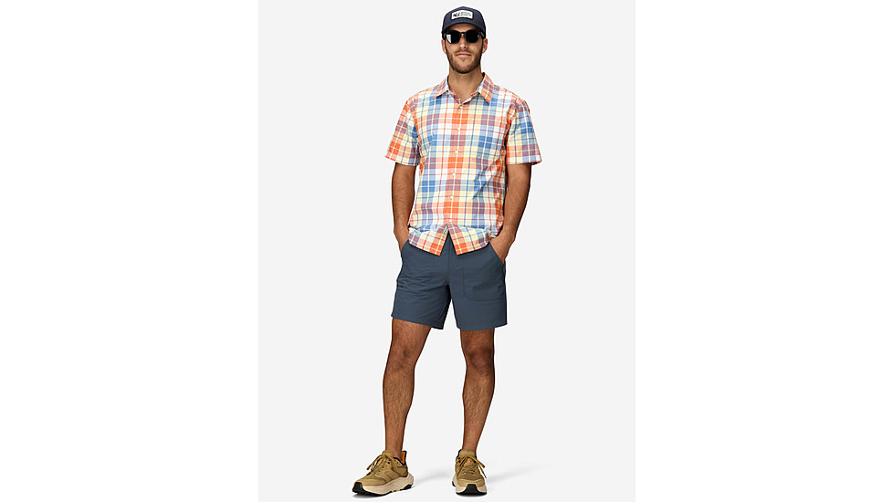 Marmot AirExchange SolarShield Novelty SS Shirt - Mens, Pomelo Wayland Plaid, XL, M16075-24293XL