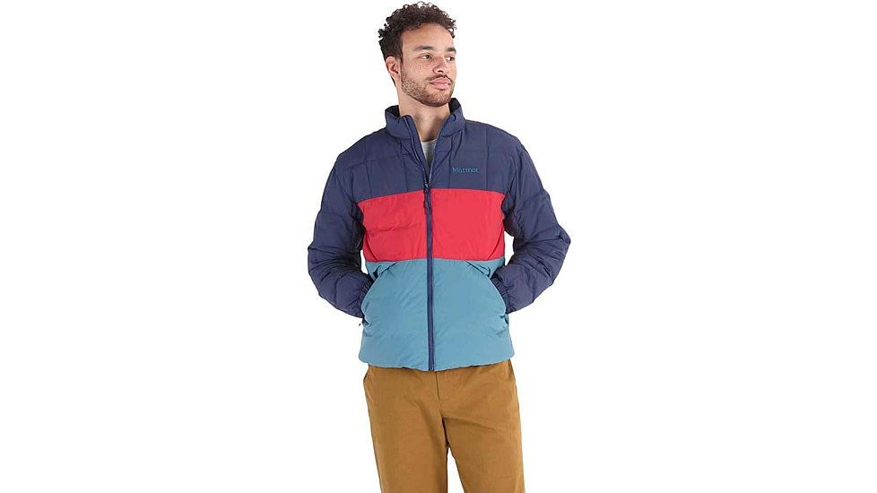 Marmot Ares Jacket - Mens, Arctic Navy/Team Red/Moon River, Small, M15900-23909-S