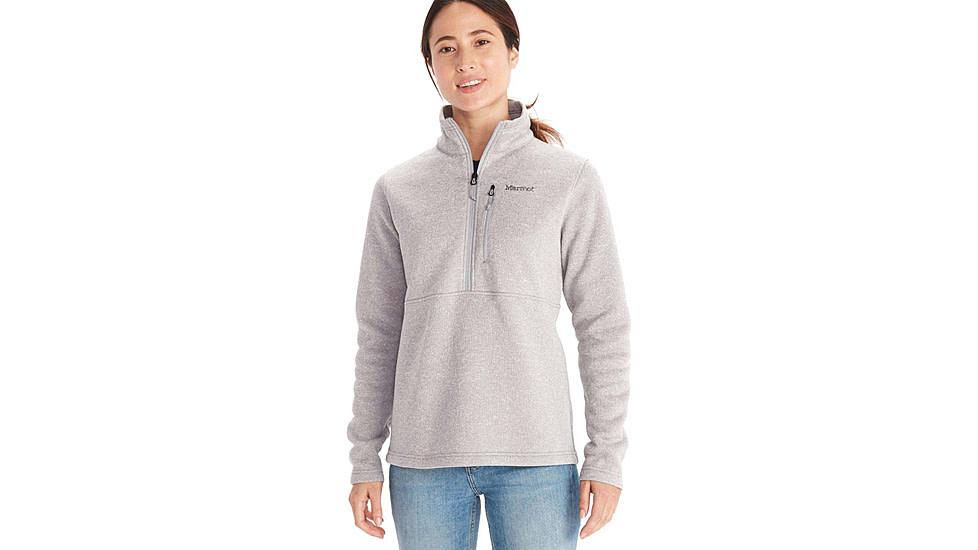 Marmot Drop Line 1/2 Zip - Womens, Sleet, Large, M13224-504-L