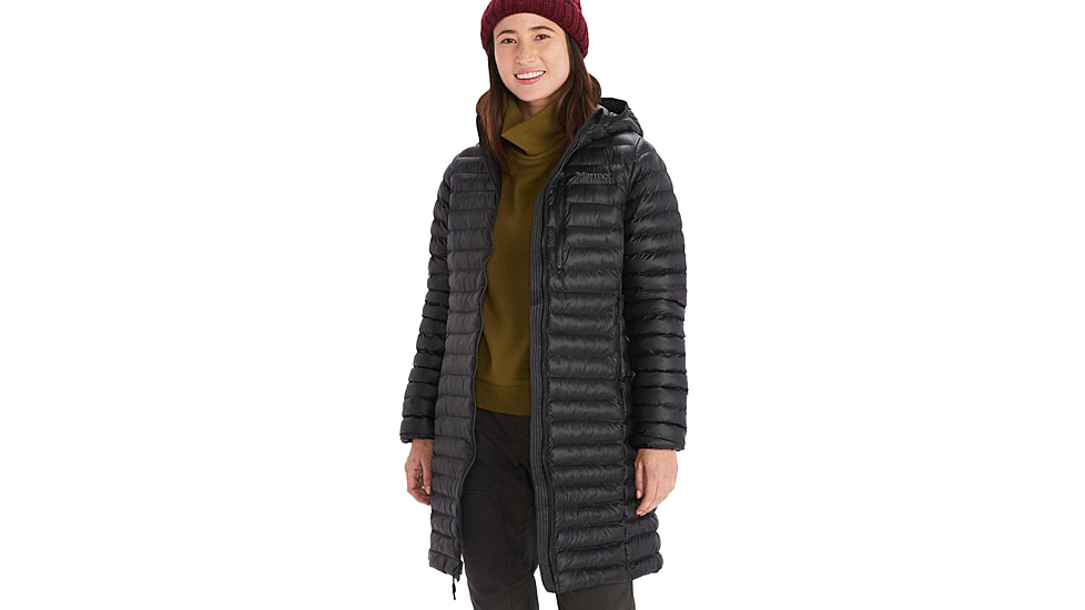 Marmot Echo Featherless Long Jacket - Womens, Black Shiny, Extra SmallMediumaLargeLarge, M15871-20953-XS