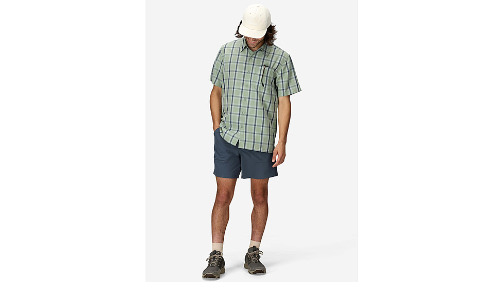 Marmot Eldridge Novelty Classic SS - Mens, Agate Green Oliver Plaid, XL, M10665-24289XL
