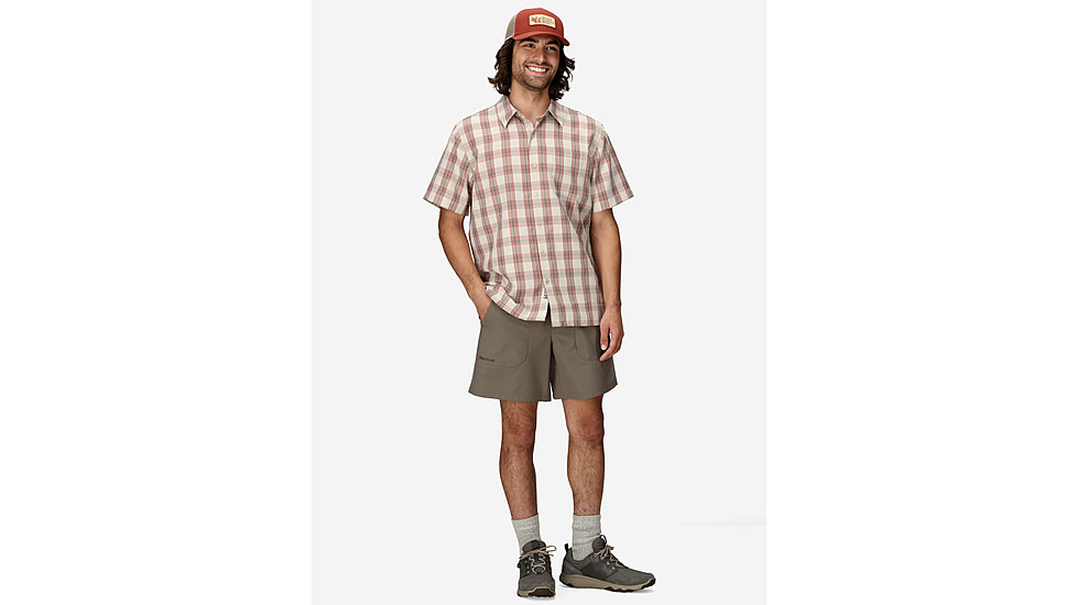 Marmot Eldridge Novelty Classic SS - Mens, Birch Bark Oliver Plaid, XL, M10665-24287XL