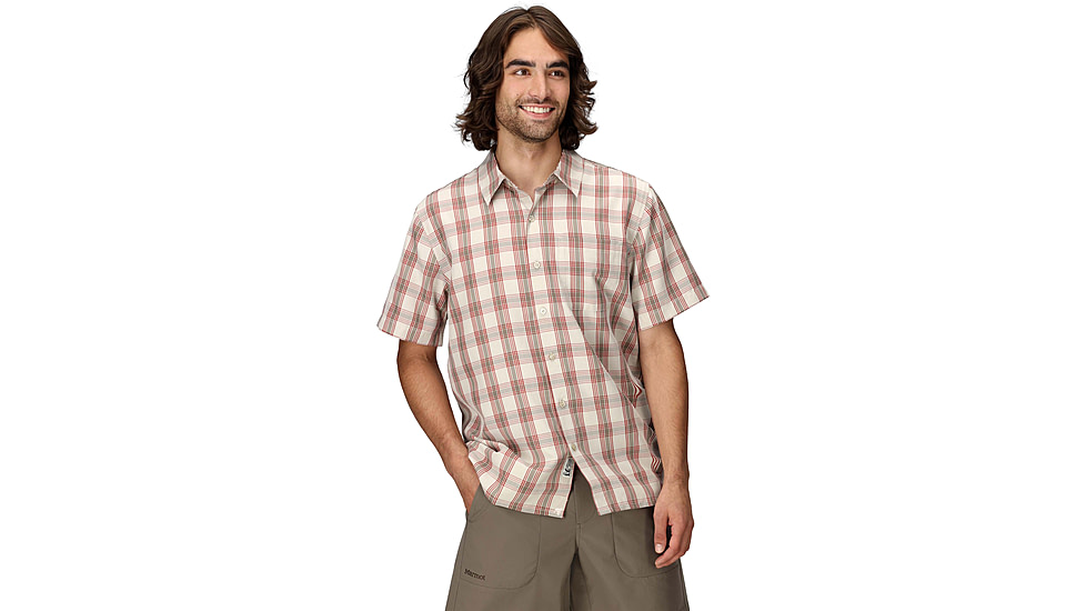 Marmot Eldridge Novelty Classic SS - Mens, Birch Bark Oliver Plaid, XL, M10665-24287XL