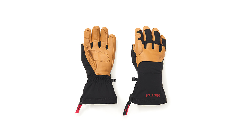 Marmot Expedition Guide Gloves, Black/Tan, Medium, 195115254773