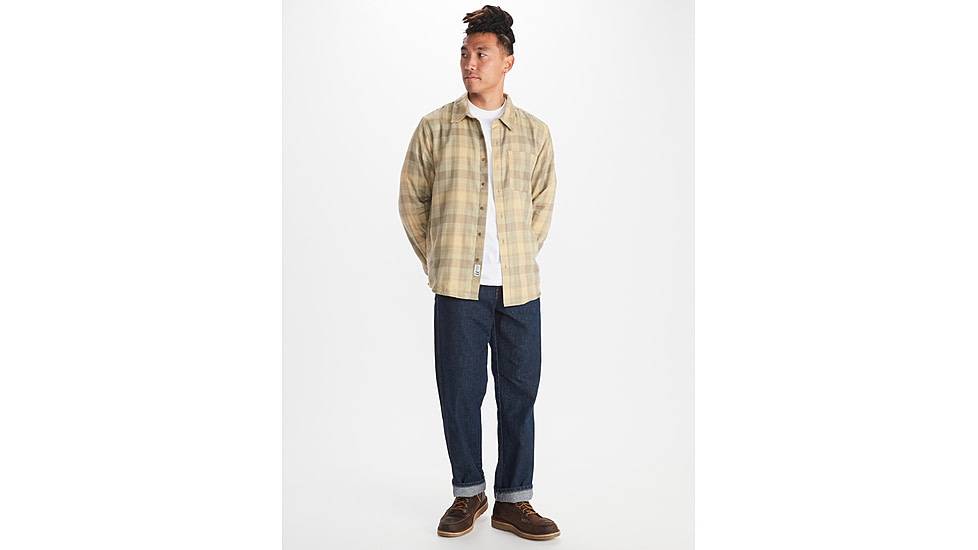 Marmot Fairfax Novelty Lightweight Long Sleeve Flannel - Mens, Light Oak, Large, M14658-22264-L