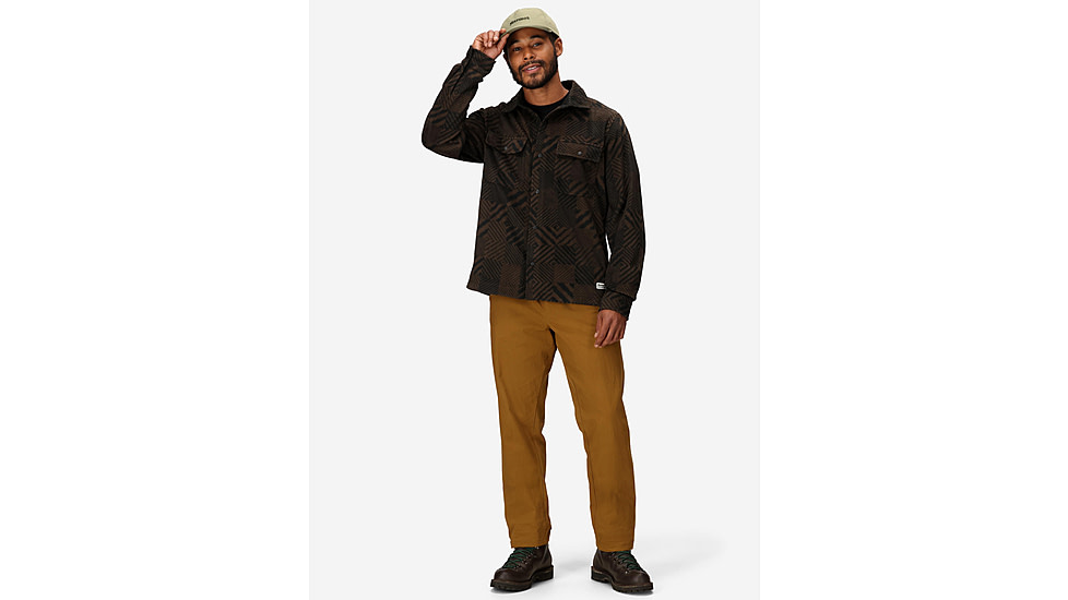 Marmot Felton Fleece Long Sleeve Shirt - Mens, Black Patchwork, Medium, 195115350567