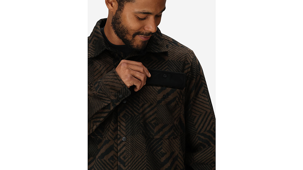 Marmot Felton Fleece Long Sleeve Shirt - Mens, Black Patchwork, Medium, 195115350567