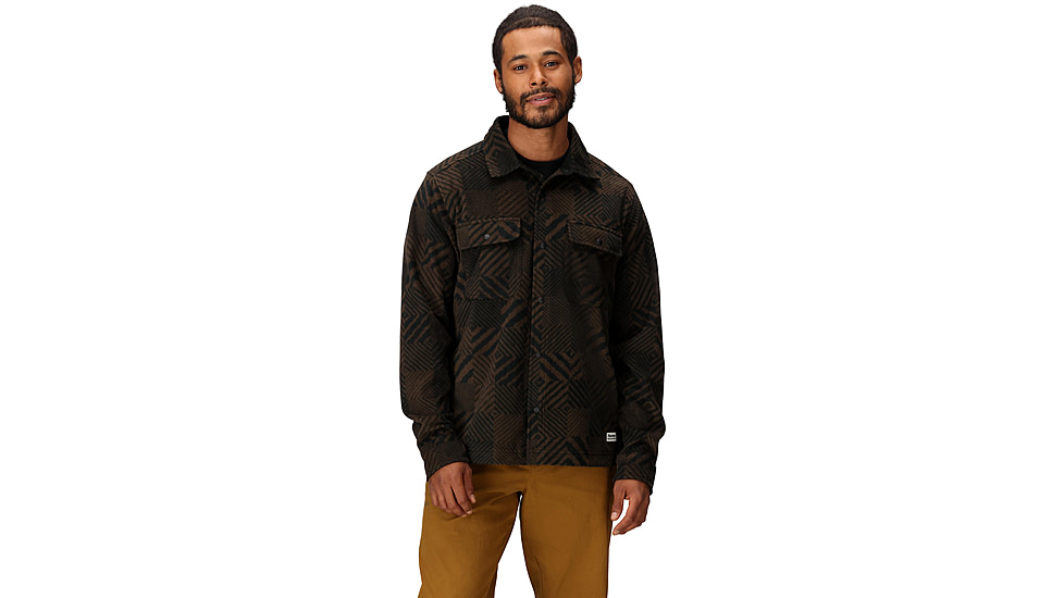 Marmot Felton Fleece Long Sleeve Shirt - Mens, Black Patchwork, Medium, 195115350567