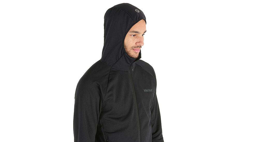 Marmot Leconte Full Zip Hoody - Mens, Black, Small, M15383-001-S