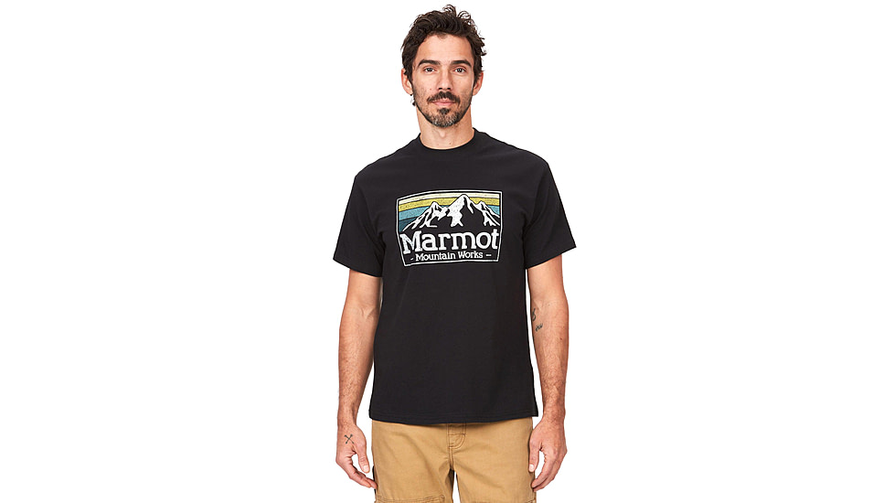 Marmot MMW Gradient Short Sleeve Tee - Mens, Black, Small, M14823-001-S