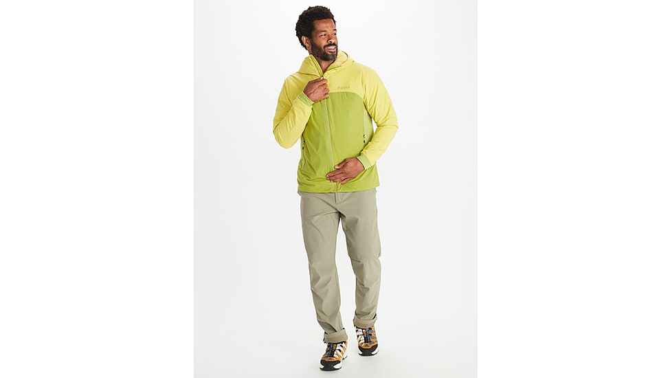 Marmot Novus LT Hybrid Hoody - Mens, Limelight/Spinach Green, Medium, M12356-21731-M