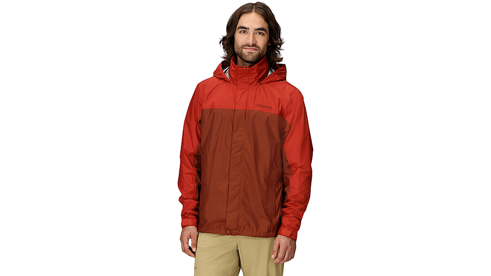 Marmot PreCip Eco Jacket - Mens, Pecan/Sumac, M, M15881-24396M