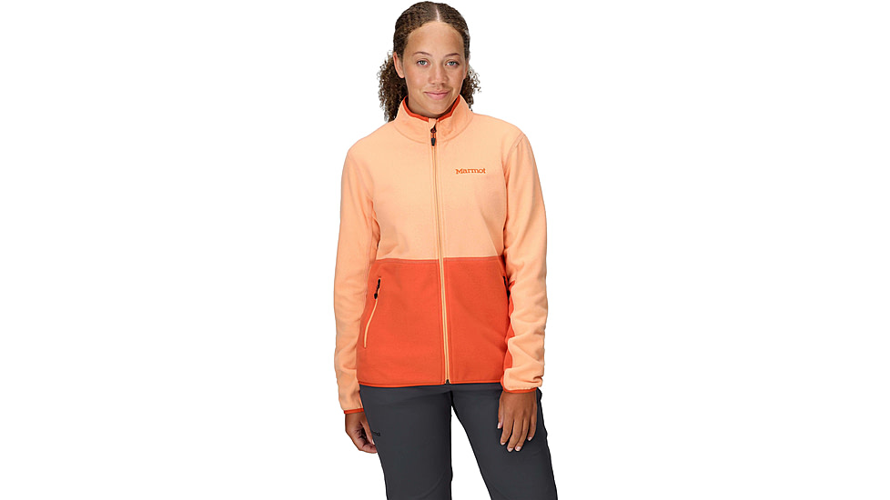 Marmot Rocklin Full Zip Jacket - Womens, Fresh Apricot/Ginger Blossom, S, M12402-24406S