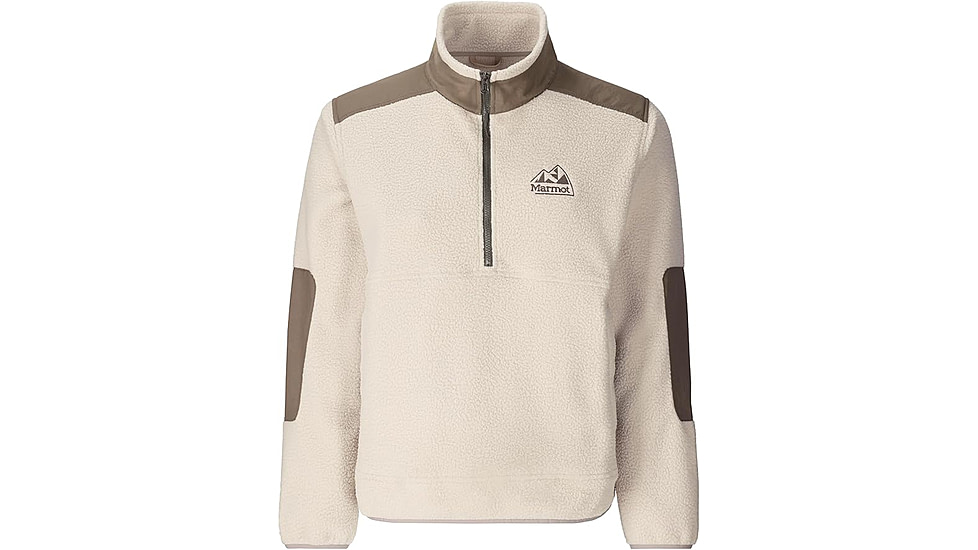 Marmot Wanderer High Pile Fleece Pullover - Mens, Birch Bark, Large, 195115340513