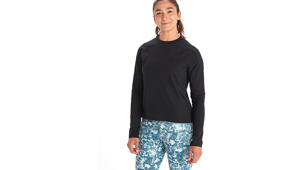 Marmot Windridge Long Sleeve T-Shirt - Womens, Black, Extra Large, M14236-001-XL